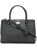 Michael Michael Kors Padlock Square Shoulder Bag, Women's, Black, Leather