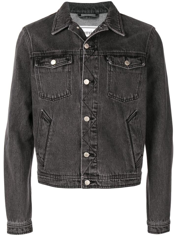 Ami Alexandre Mattiussi Stonewashed Denim Jacket - Black