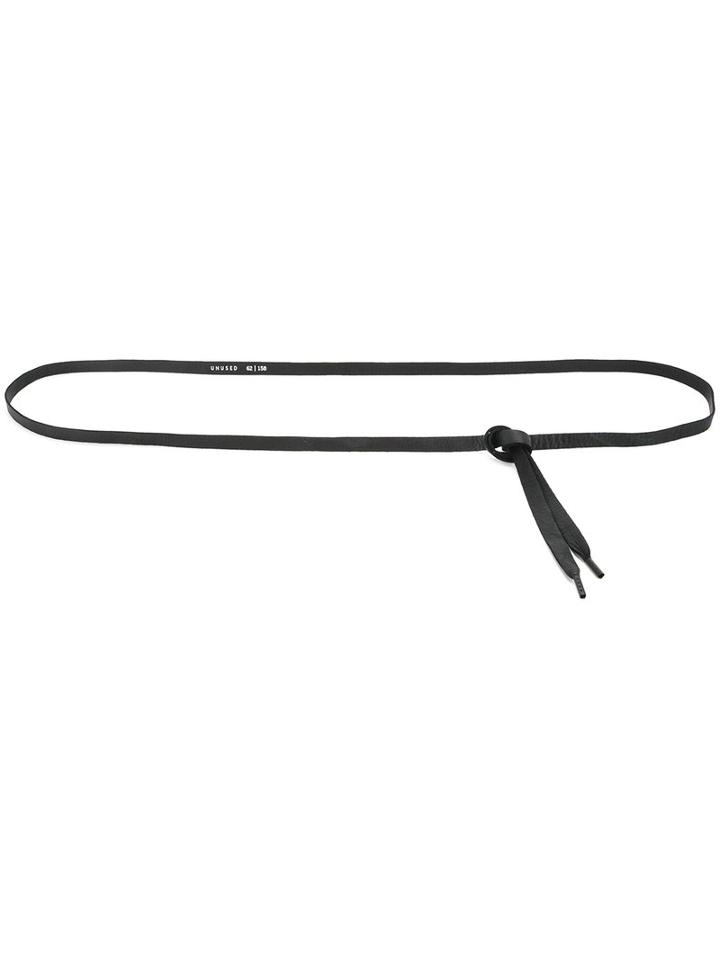 Unused - Knotted Belt - Men - Calf Leather - One Size, Black, Calf Leather