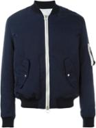 Soulland 'thomasson' Bomber Jacket, Men's, Size: Large, Blue, Nylon/viscose/wool/polyacrylic