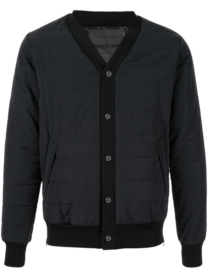 Fumito Ganryu V-neck Bomber Jacket - Blue