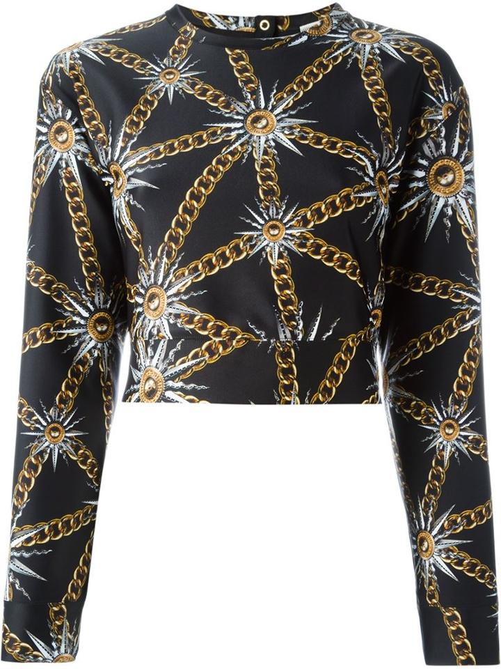 Fausto Puglisi Sun And Chain Print Sweatshirt