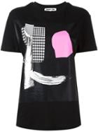 Mcq Alexander Mcqueen Abstract Face Print T-shirt, Women's, Size: Small, Black, Cotton