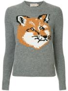 Maison Kitsuné Knit Printed Jumper - Grey