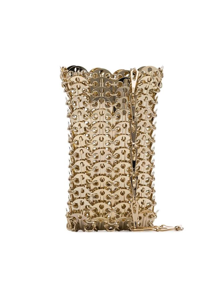 Paco Rabanne Metallic Gold Iconic 1968 Mini Chainmail Crossbody Bag