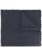 Faliero Sarti Raw Edge Knitted Scarf, Adult Unisex, Grey, Polyamide/cashmere/virgin Wool