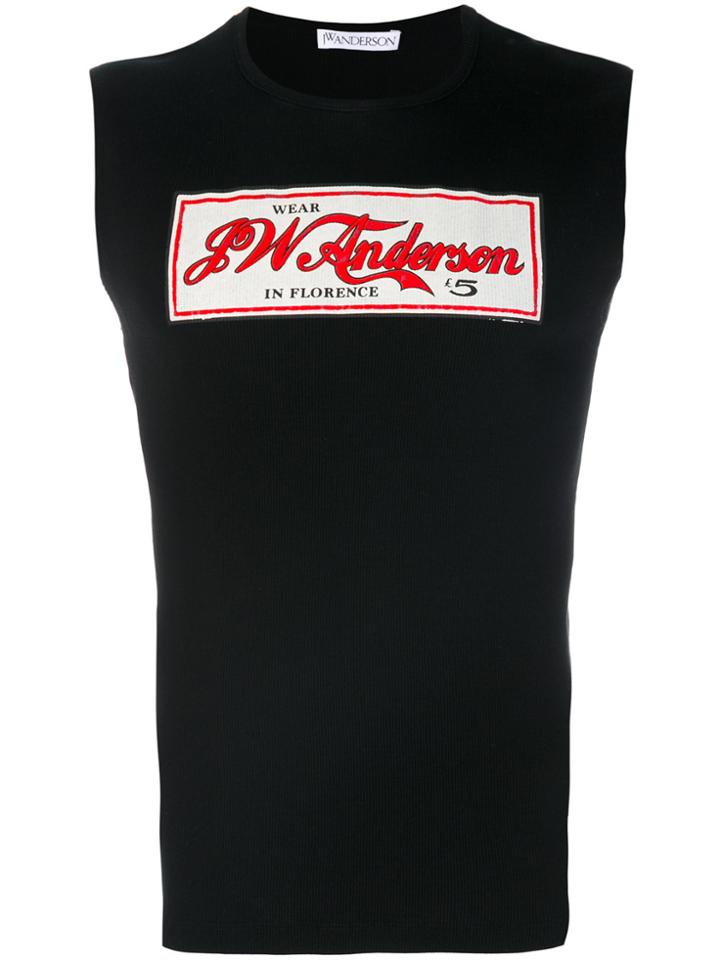 Jw Anderson Printed Tank Top - Black