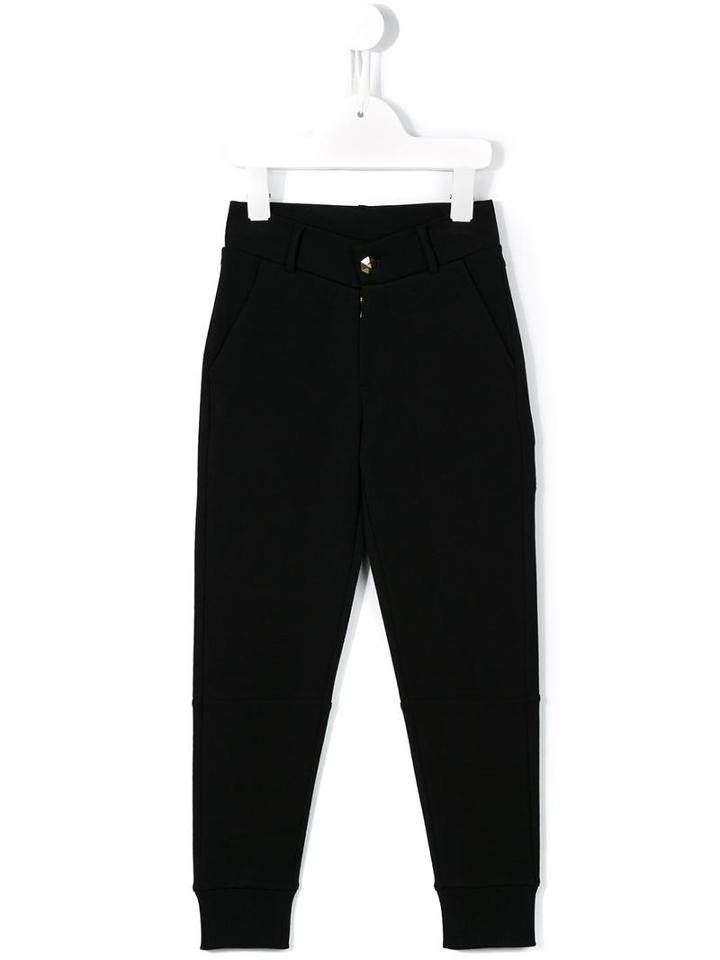 Philipp Plein Kids Kiss Me Plein Track Pants, Girl's, Size: 8 Yrs, Black