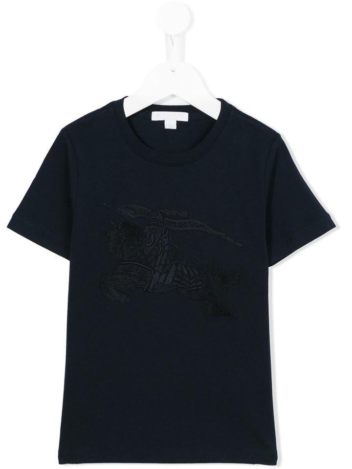Burberry Kids Knight Embroidered T-shirt, Boy's, Size: 6 Yrs, Blue