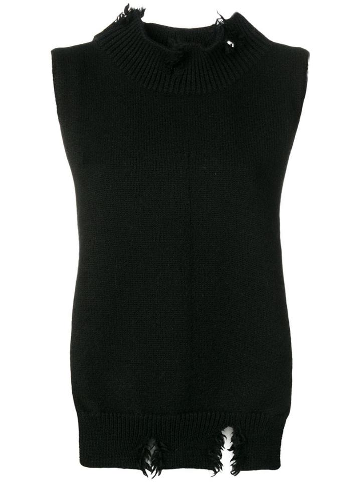 Maison Margiela Knit Top-style Scarf - Black