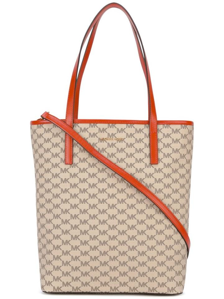 Michael Michael Kors Monogram Print Tote, Women's, Nude/neutrals, Leather