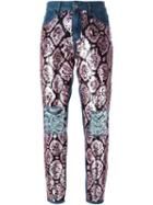 Au Jour Le Jour Sequin Embellished Jeans, Women's, Size: 40, Blue, Cotton/pvc