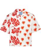 Prada Double Match Poplin Shirt - White
