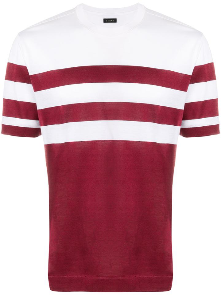 Z Zegna Striped T-shirt - Red