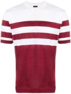 Z Zegna Striped T-shirt - Red