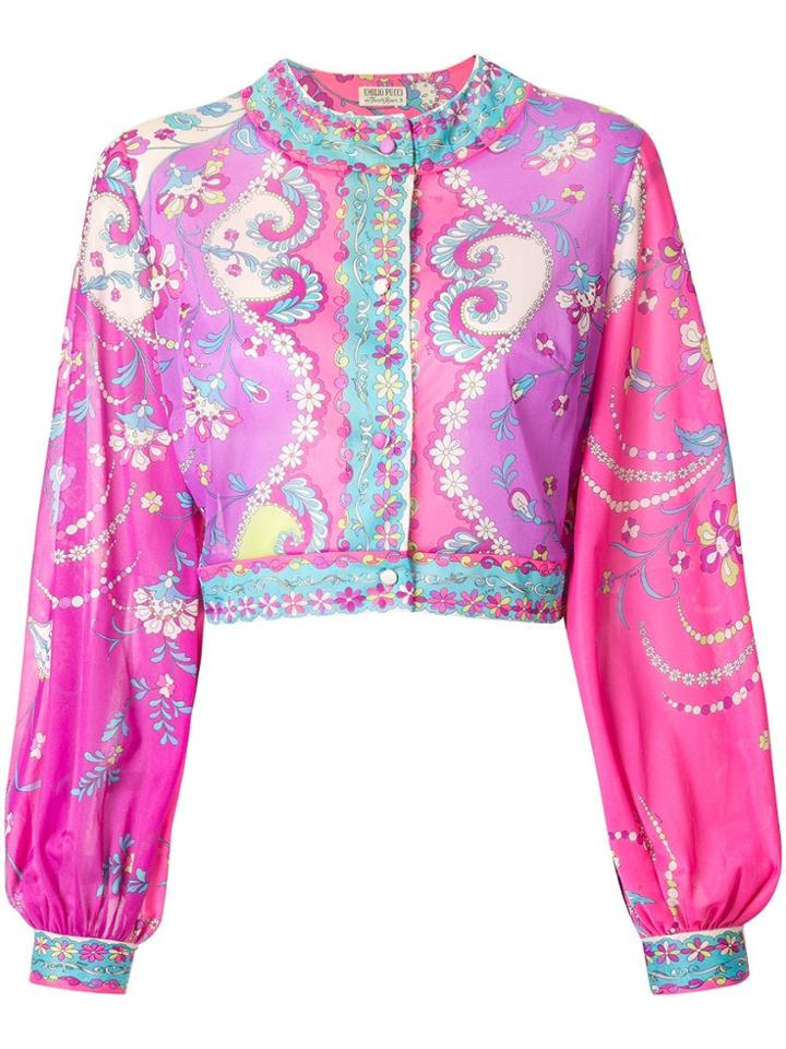 Emilio Pucci Vintage Printed Blouse - Purple
