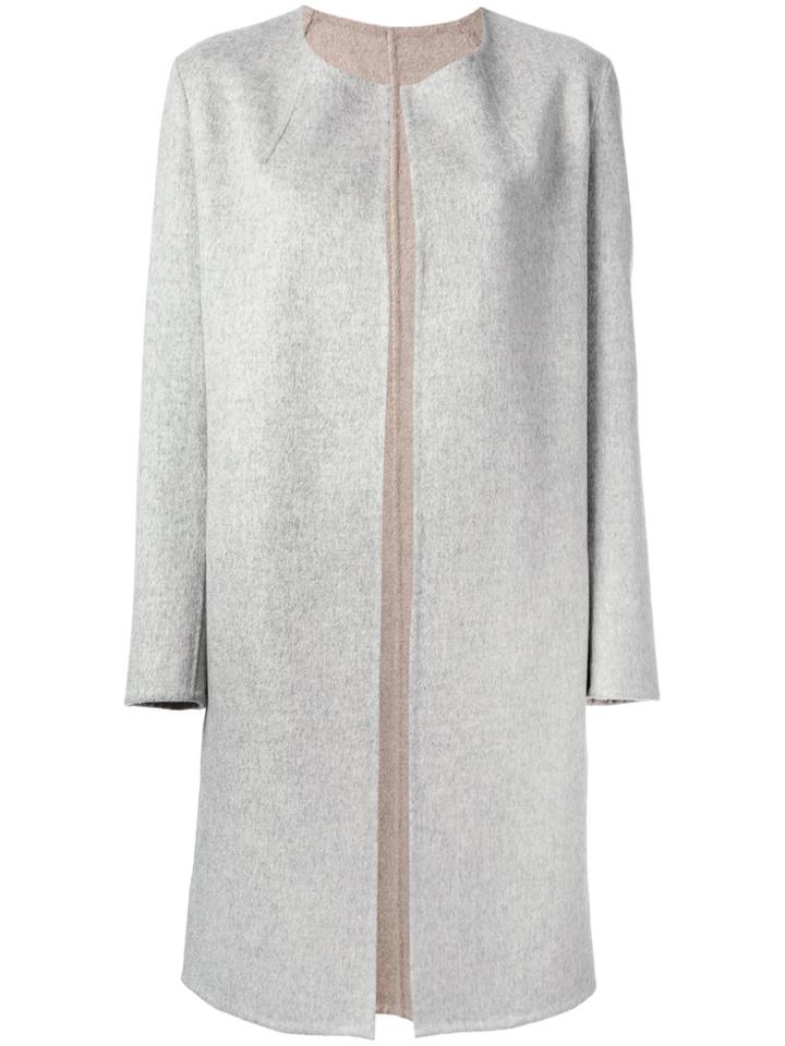 Liska Round Neck Coat - Grey
