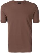 Dell'oglio Plain Crew Neck T-shirt - Brown