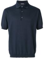 John Smedley Shortsleeved Polo Shirts - Blue