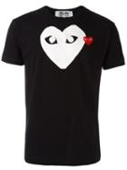Comme Des Garçons Play Logo Print T-shirt, Men's, Size: Small, Black, Cotton