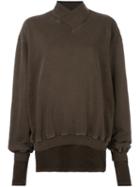 Haider Ackermann 'top Perth Vision + Dali Greige' Sweater, Women's, Size: Small, Green, Cotton/silk