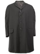 Christopher Nemeth Boxy Mid Coat, Men's, Size: Large, Black, Polyester/cupro/wool