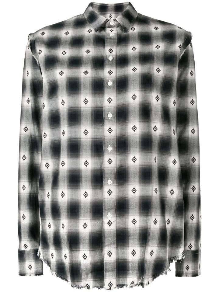 Iro Checked Button-down Shirt - Green