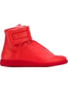 Maison Margiela Future Hi-top Sneakers, Men's, Size: 39, Red, Calf Leather/leather/rubber