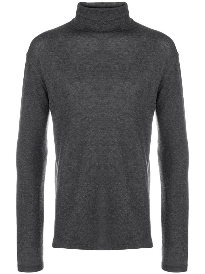 Majestic Filatures Roll Neck Sweatshirt - Grey