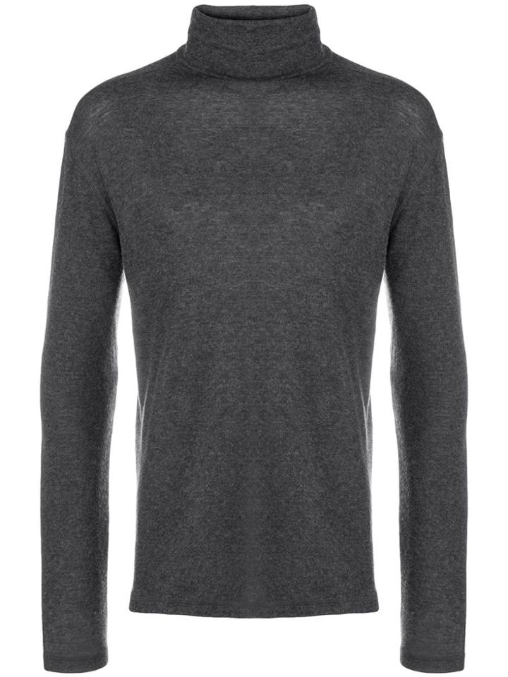 Majestic Filatures Roll Neck Sweatshirt - Grey