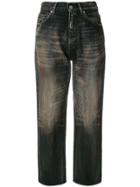 Golden Goose Deluxe Brand Cropped High Waist Jeans - Black