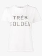Golden Goose Deluxe Brand - Tres Golden Print T-shirt - Women - Cotton - S, White, Cotton