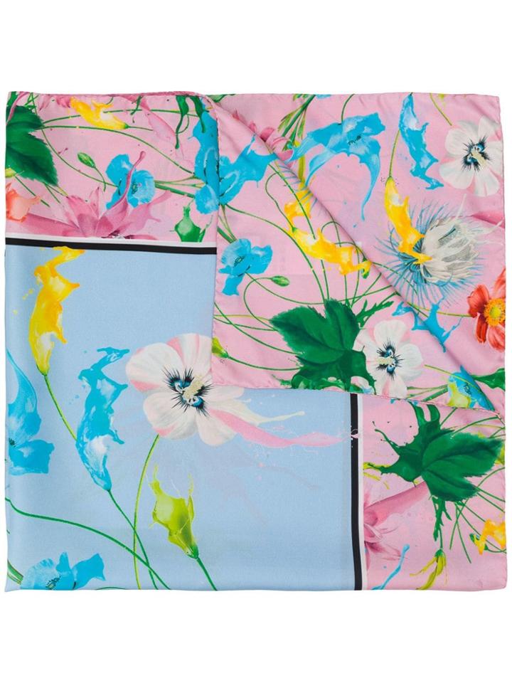 Cavalli Class Floral Print Scarf - Pink
