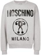 Moschino Logo Printed Sweatshirt - Grey