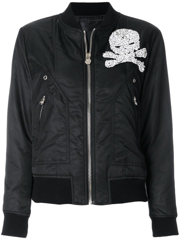 Philipp Plein Skull Bomber Jacket - Black