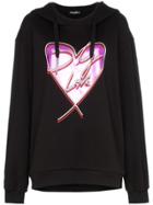 Dolce & Gabbana Dg Love Heart Print Cotton Hoodie - Black