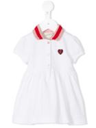 Gucci Kids - Contrast Collar Dress - Kids - Cotton/spandex/elastane - 6-9 Mth, White
