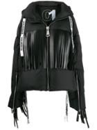 Khrisjoy Fringed Oversized Puffer Jacket - Black