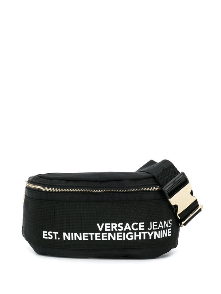 Versace Jeans Black Logo Belt Bag