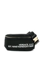 Versace Jeans Black Logo Belt Bag