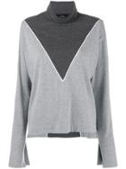 Irina Schrotter Two-tone Turtle Neck Sweater - Grey