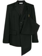 Delada Asymmetric Regular-fit Blazer - Black