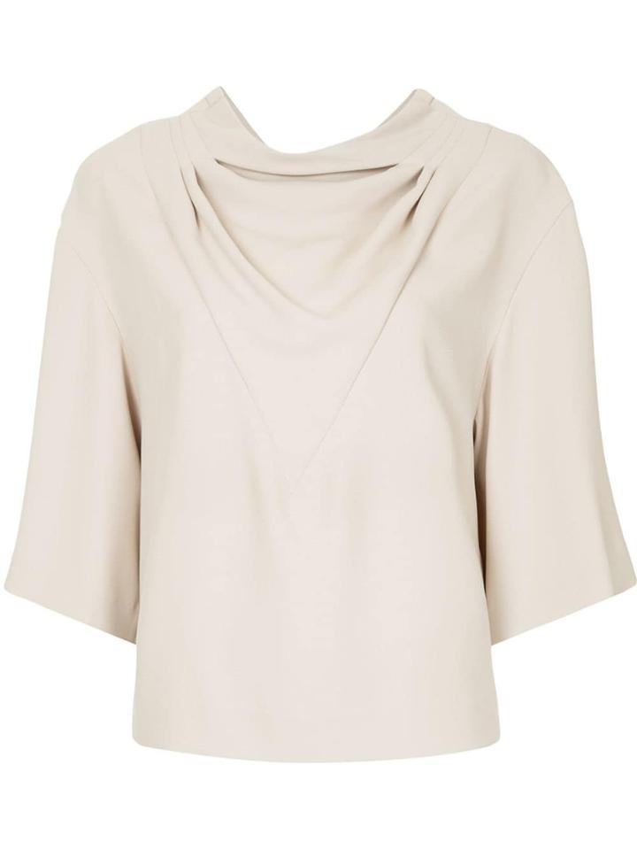 Iro Draped Collar Top - Neutrals