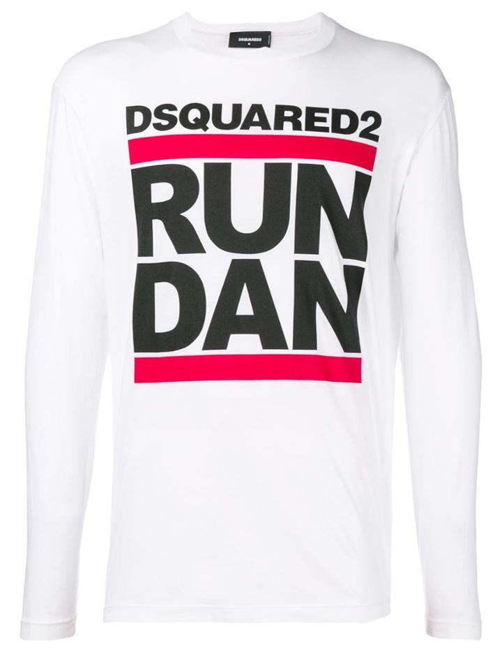Dsquared2 Run Dan Print T-shirt - White