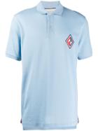 Gucci Embroidered Logo Patch Polo Shirt - Blue