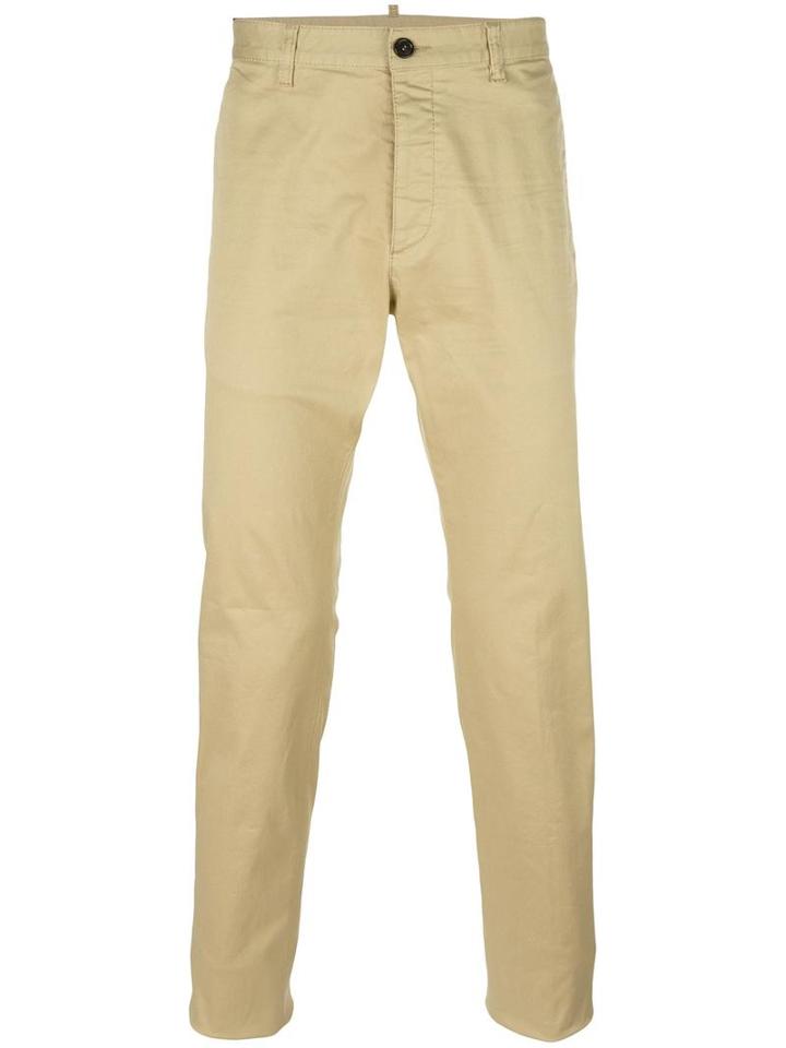 Dsquared2 Slim Fit Chinos, Men's, Size: 50, Nude/neutrals, Cotton/spandex/elastane