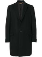 Versace Single Breasted Coat - Black