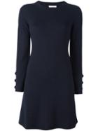 See By Chloé A-line Knitted Dress, Women's, Size: Small, Blue, Wool