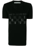 Off-white Embellished Logo Print T-shirt - Black