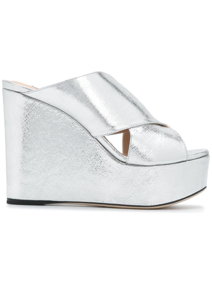 Sergio Rossi Platform Sandals - Metallic